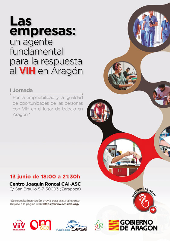 Cartel I Jornada Las Empresas: Un agente fundamental para la respuesta al VIH en Aragón