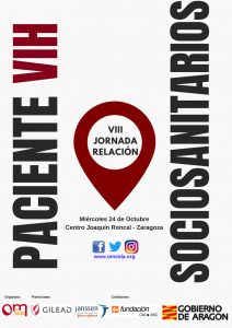 Cartel VIII Jornada Relación Paciente VIH y Profesional Sociosanitario