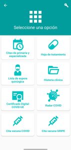 APP Salud Informa pantallazo inicio