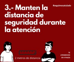 3 Guarda la distancia de 2 metros