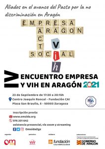 Cartel IV Encuentro Empresa y VIH en Aragón