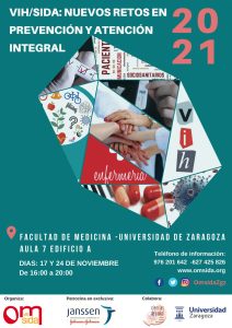Cartel Curso Formación en VIH Universidad Zaragoza
