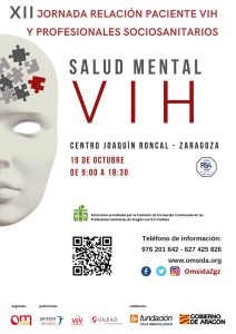 Cartel XII Jornada Relación Paciente VIH y Profesionales Sociosanitarios