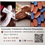 Cartel curso VIH estudiantes enfermería UNIZAR