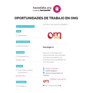 Oferta trabajo Omsida