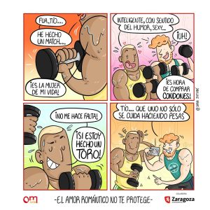 Tira cómic MATCH, el amor romántico no te protege