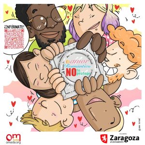 Cartel "El amor romántico no te protege"