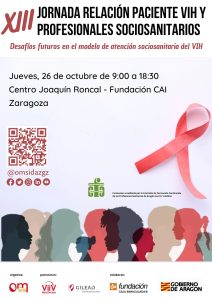 Cartel XIII Jornada Relación Paciente VIH y Profesionales Sociosanitarios