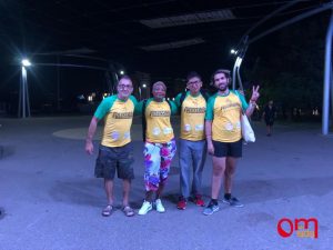 Nuestros voluntarios en el Vive Latino, ya de noche