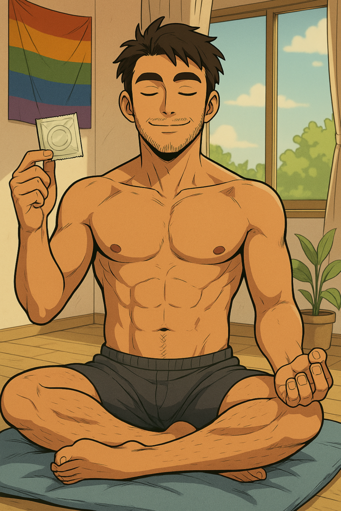 a man meditating, co