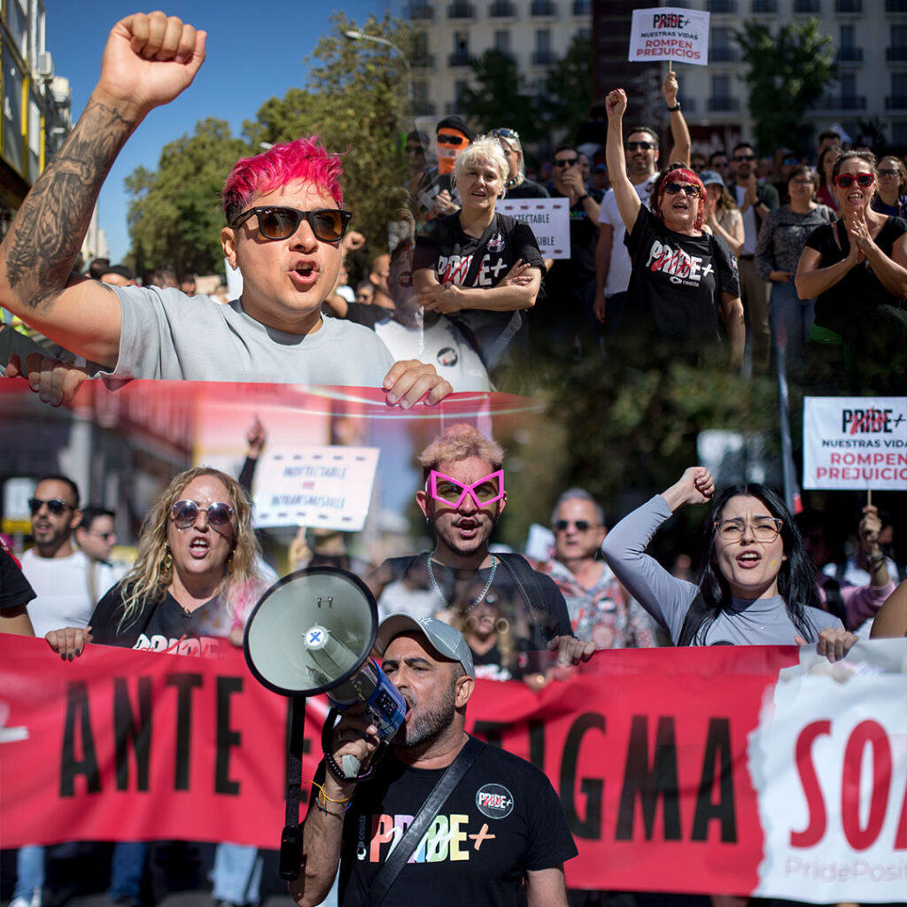 Miles de personas tomaron las calles de Madrid en el Pride Positivo 2025 para reivindicar la dignidad, visibilidad y derechos de quienes viven con el VIH. Bajo el lema «Ante el estigma, somos la respuesta», la marcha celebró la fuerza del movimiento comunitario y exigió un futuro libre de miedo y vergüenza.